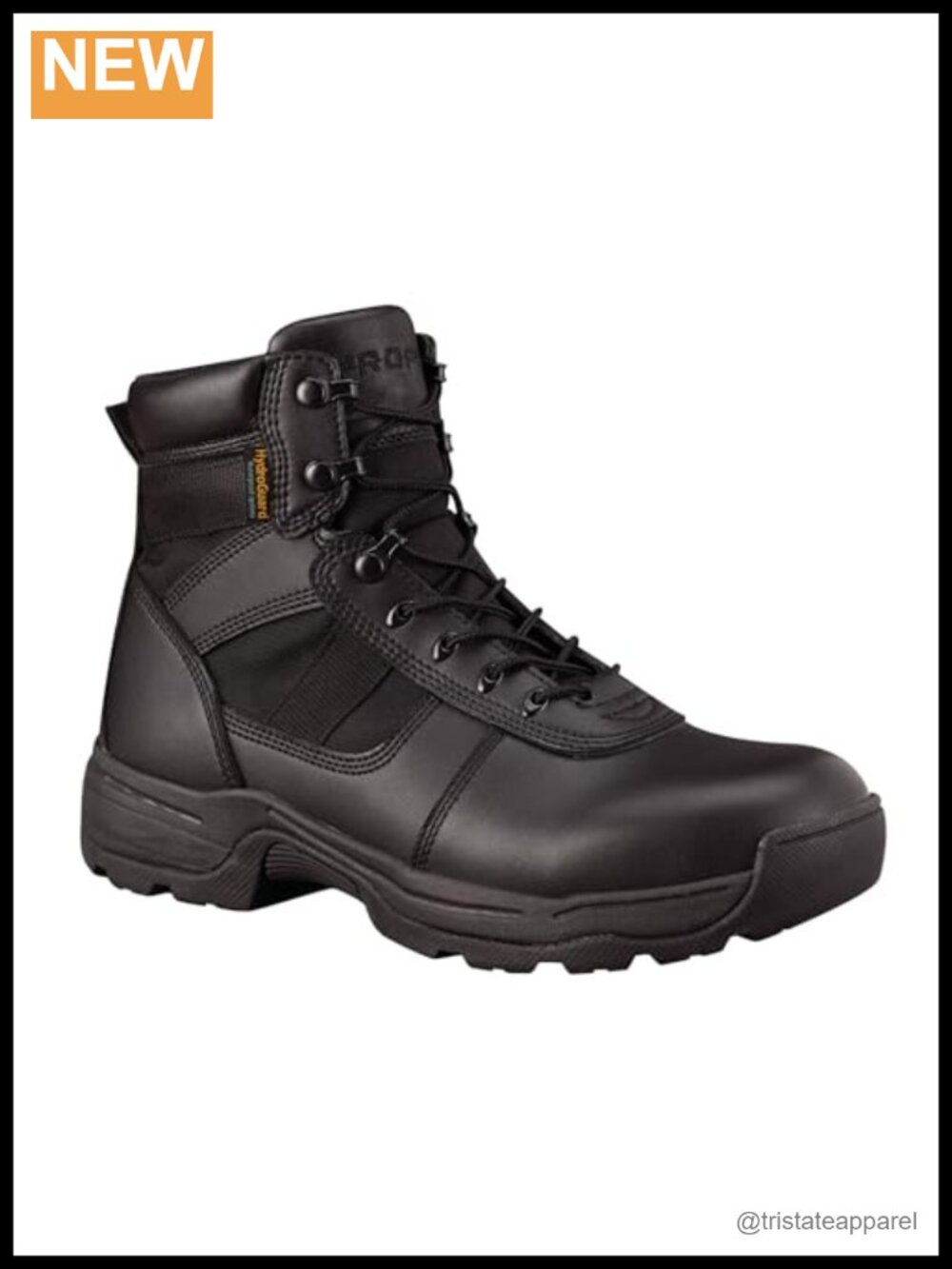 Waterproof Side Zip Tactical Boot Leather Memory Foam Insole 6" Duty Work